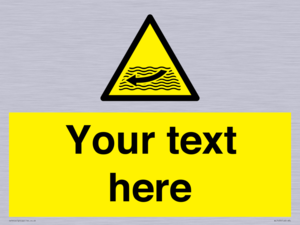 Custom Warning strong river flows